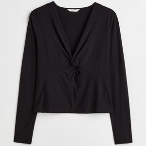 H&M Knot-detail Jersey Top